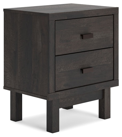 Toretto Charcoal Two Drawer Night Stand