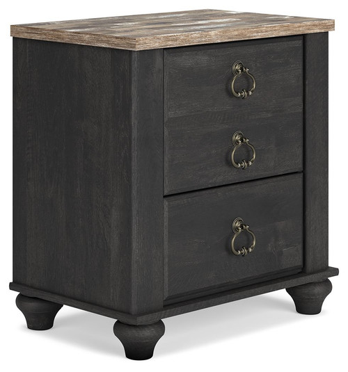 Nanforth Two-tone Two Drawer Night Stand