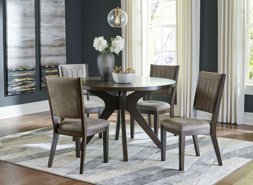 Wittland Dark Brown 5 Pc. Dining Room Table, 4 Side Chairs