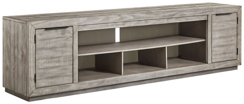 Naydell Gray Xl TV Stand W/Fireplace Option