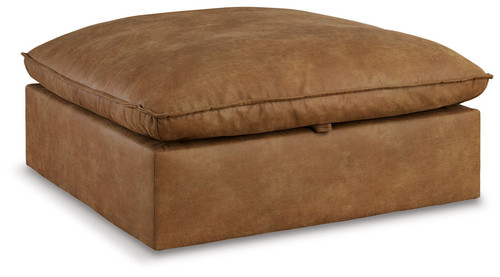 Marlaina Caramel Ottoman With Storage