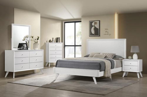 Eastern King Bed 4 Piece Set White