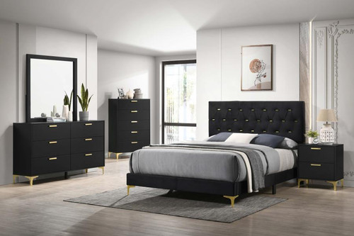 Kendall Eastern King Bed 5 Piece Set Black