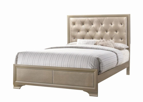 Beaumont Upholstered Eastern King Bed Beige