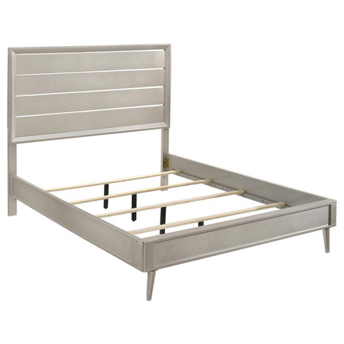 Ramon Eastern King Bed Pearl Silver