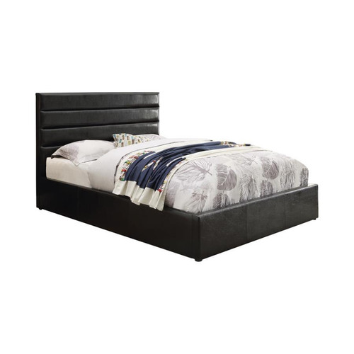 Riverbend Upholstered Storage Bed Eastern King Black