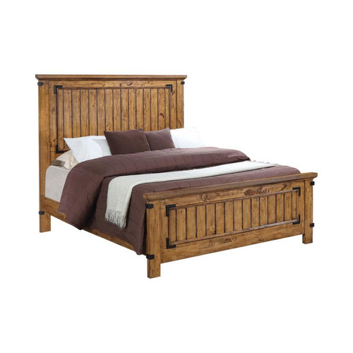 Brenner Queen Bed Wood Light Brown