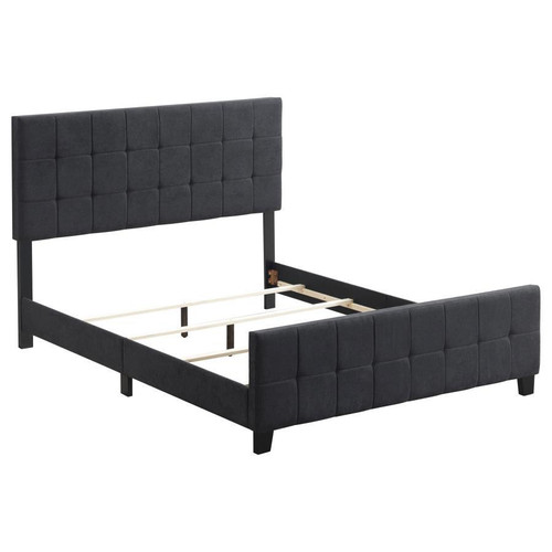 Fairfield Upholstered Bed Queen Dark Gray