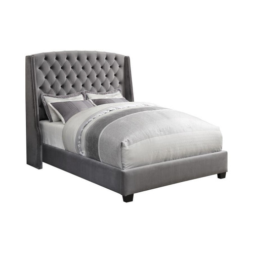 Pissarro Upholstered Bed Queen Gray