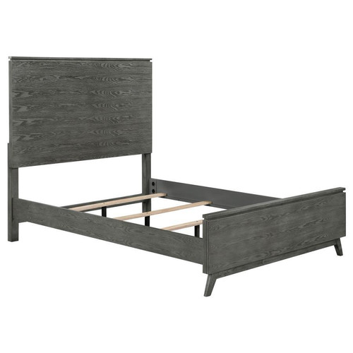 Queen Bed Dark Gray