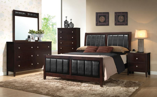 Carlton Full Bed 5 Piece Set Black And Brown