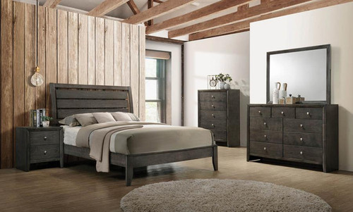 Serenity 4 Piece Bedroom Set Full Gray
