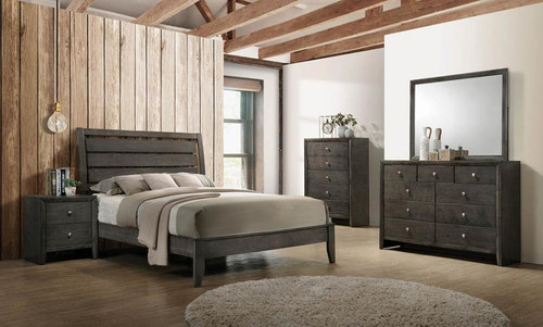 Serenity 5 Piece Bedroom Set Full Gray