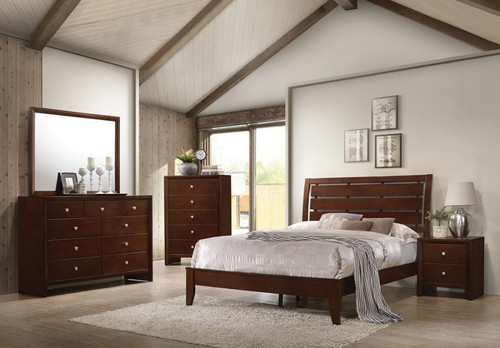 Serenity Full Bed 4 Piece Set Brown