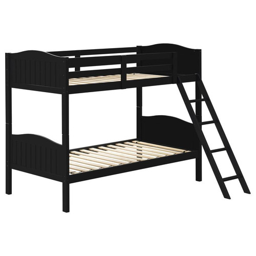 Arlo Twin over Twin Bunk Bed 64" Wood Black