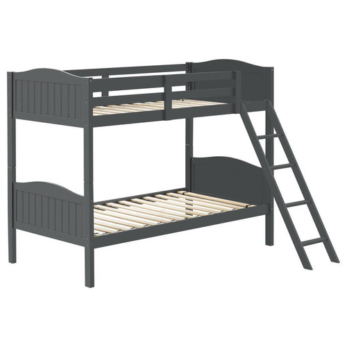 Arlo Twin over Twin Bunk Bed 64" Wood Gray