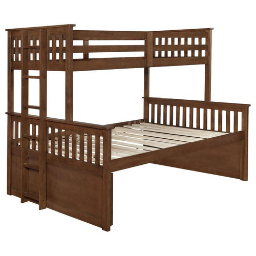 Atkin Twin Extra Long Over Queen 3-Drawer Bunk Bed Brown