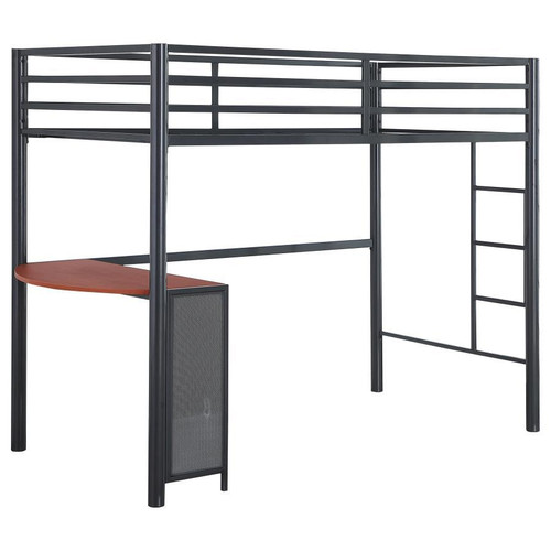 Fisher Twin Workstation Loft Bed Gray