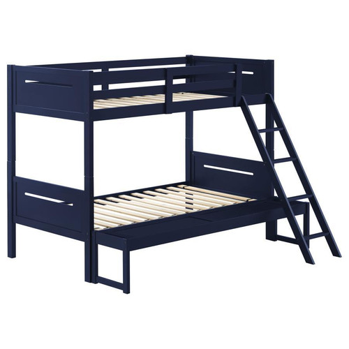 Littleton Twin over Full Bunk Bed Blue