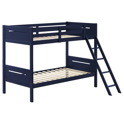 Littleton Twin over Twin Bunk Bed Blue