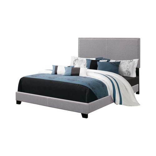Boyd Upholstered Bed Full Light Gray