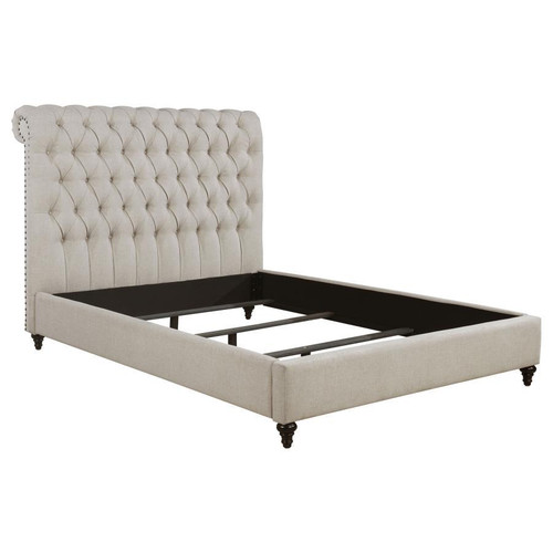 Devon Upholstered Bed Full Beige