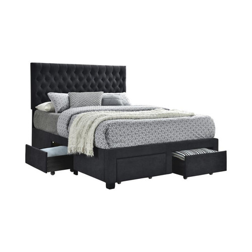 Soledad Upholstered Storage Bed Full Gray