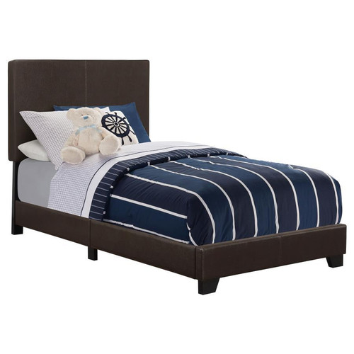 Dorian Upholstered Bed Twin Brown