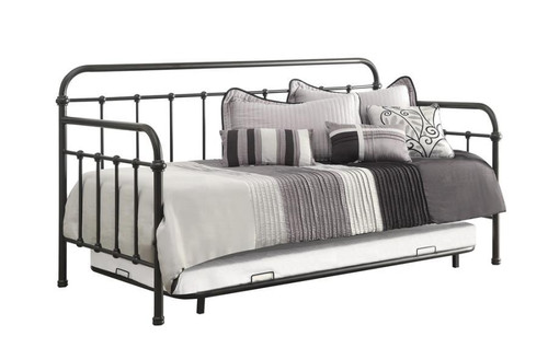 Livingston Day Bed With Trundle Dark Gray