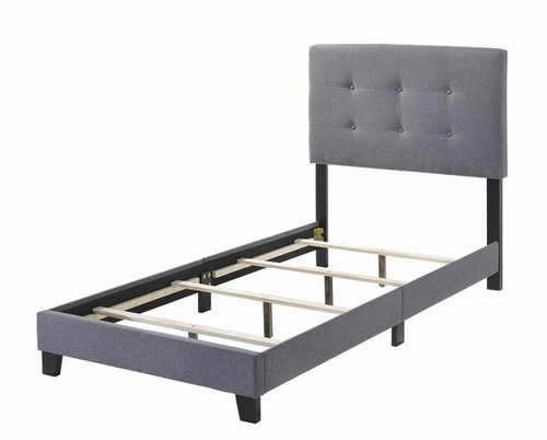 Mapes Upholstered Bed Twin Light Gray