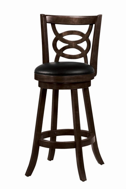 Calecita Swivel Bar Stools With Upholstered Seat (Set of 2) Brown