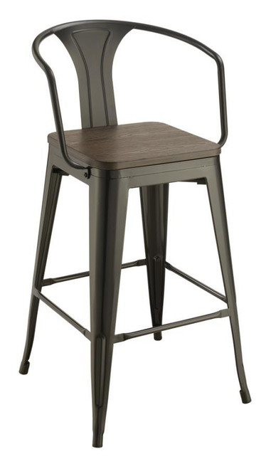 Geneva Bar Stool (Set of 2) 41.5" Black