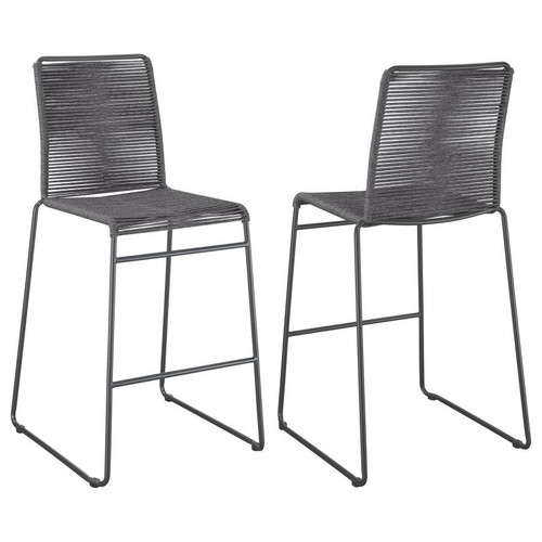 Kai Woven Bar Stool (Set of 2) Gray