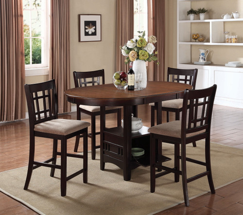 Lavon 5 Piece Counter Height Dining Room Set Brown