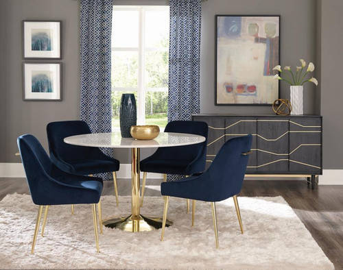 Kella Dining Table 5 Piece Set Blue