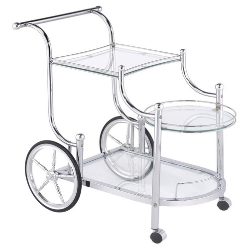 Sarandon 3-tier Serving Cart Pearl Silver