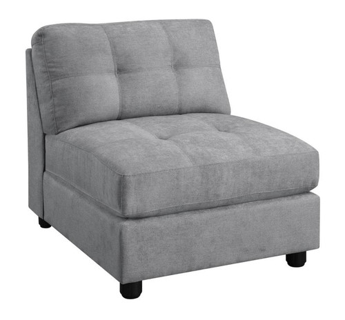 Claude Armless Chair Gray