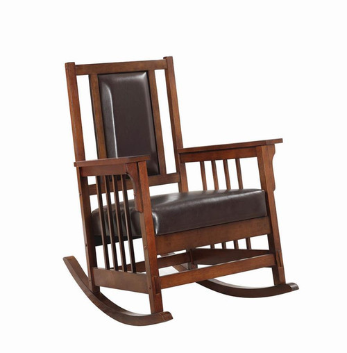 Ida Upholstered Rocking Chair Brown