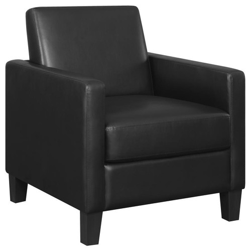 Julio Accent Chair Black Faux Leather