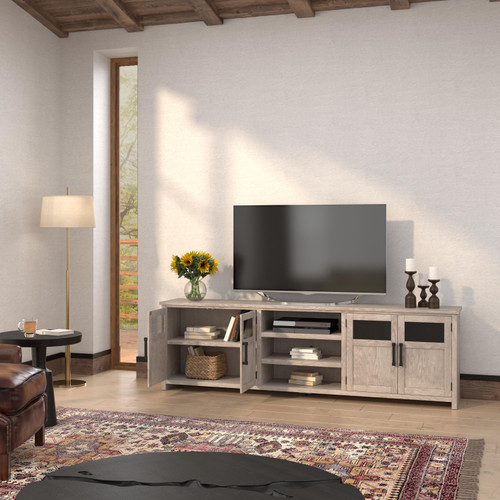 Maison Super Entertainment Center Bourbon Oak