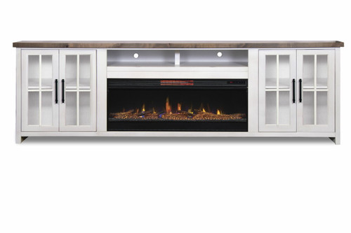 Hampton Super Fireplace Console White