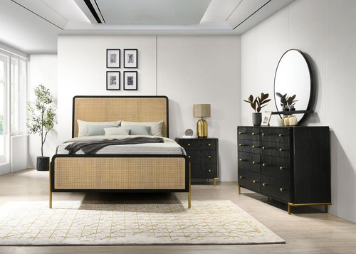 Arini 4 Piece Eastern King Bedroom Set Black And Natural