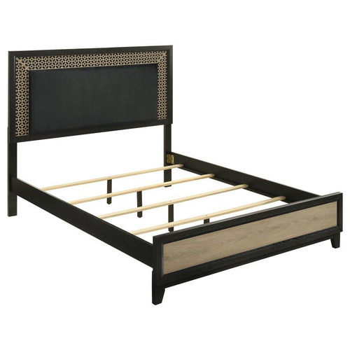 Valencia Queen Bed Light Brown And Black