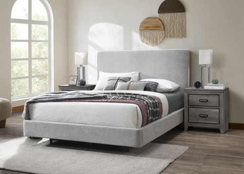 Nirvana Queen Bed Pearl Silver