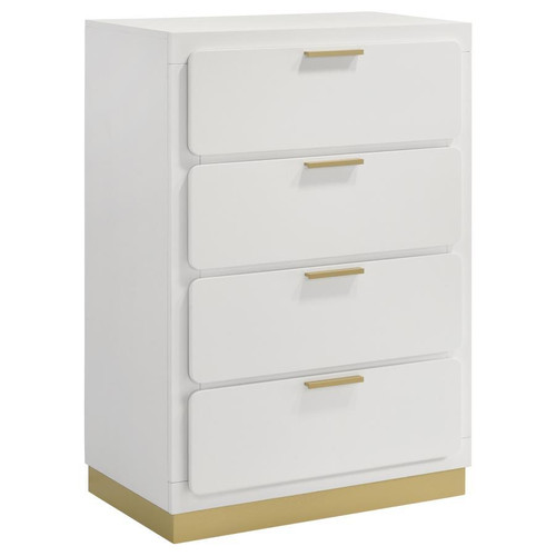 Caraway 4-Drawer Bedroom Chest White