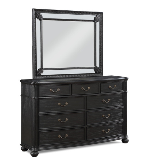 Kingsbury Dresser And Mirror Black