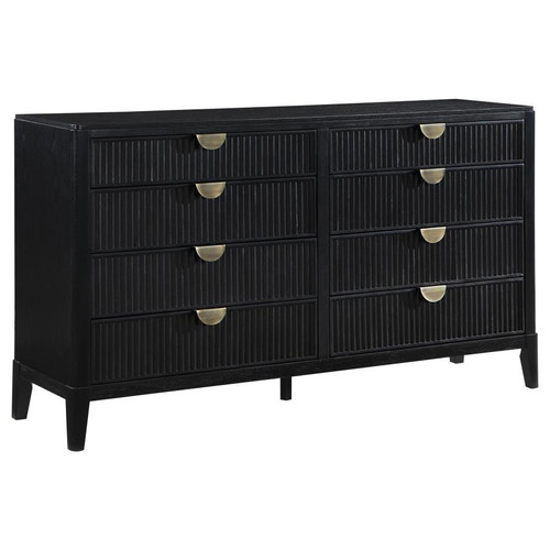 Brookmead 8-Drawer Dresser Black