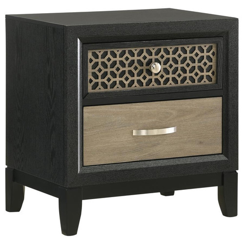Valencia Nightstand Light Brown And Black