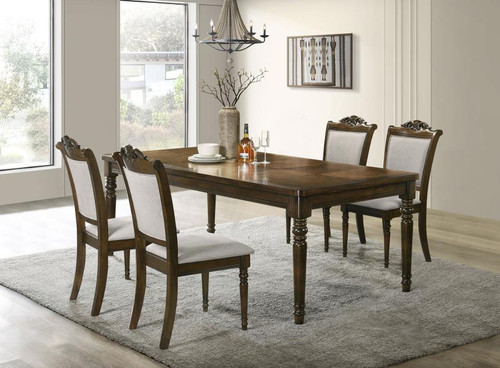 Willowbrook 5 Piece Rectangular Dining Table Set Walnut