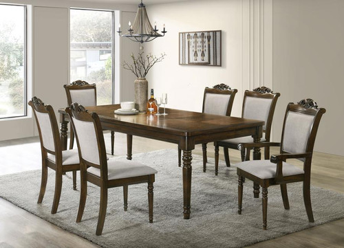 Willowbrook 7 Piece Rectangular Dining Table Set Walnut